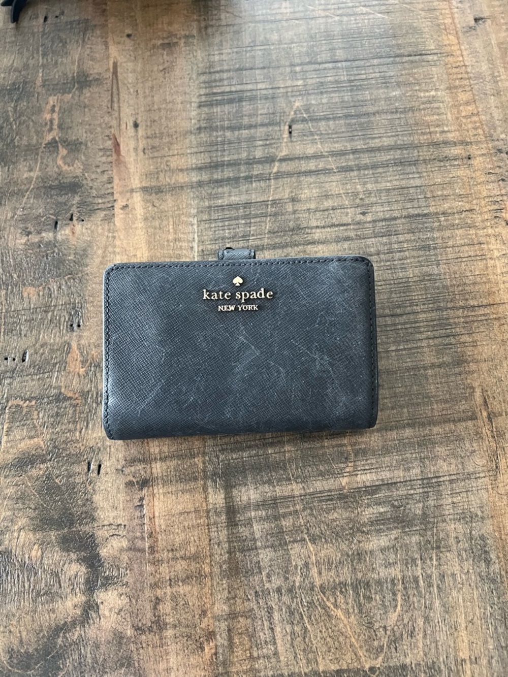 kate spade New York Black Saffiano Leather Wallet